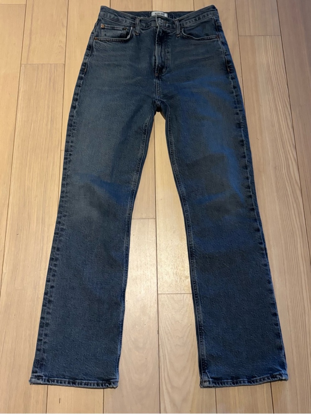 AGOLDE High-Rise Bootcut Jeans in Prophecy Blue